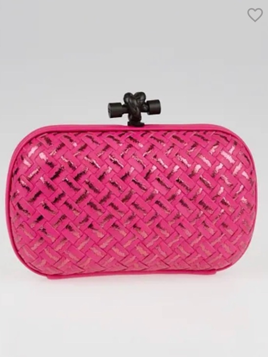Bottega Veneta Handbags - Bottega Venenta woven pink metallic bag